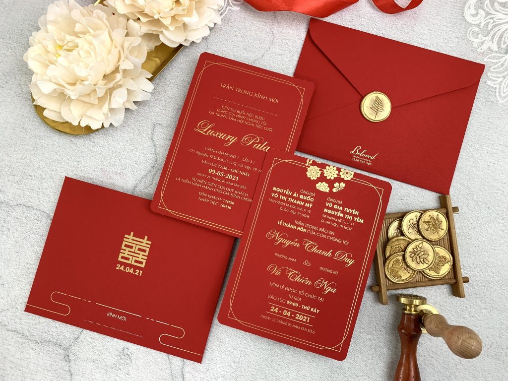 In thiệp cưới giấy mỹ thuật